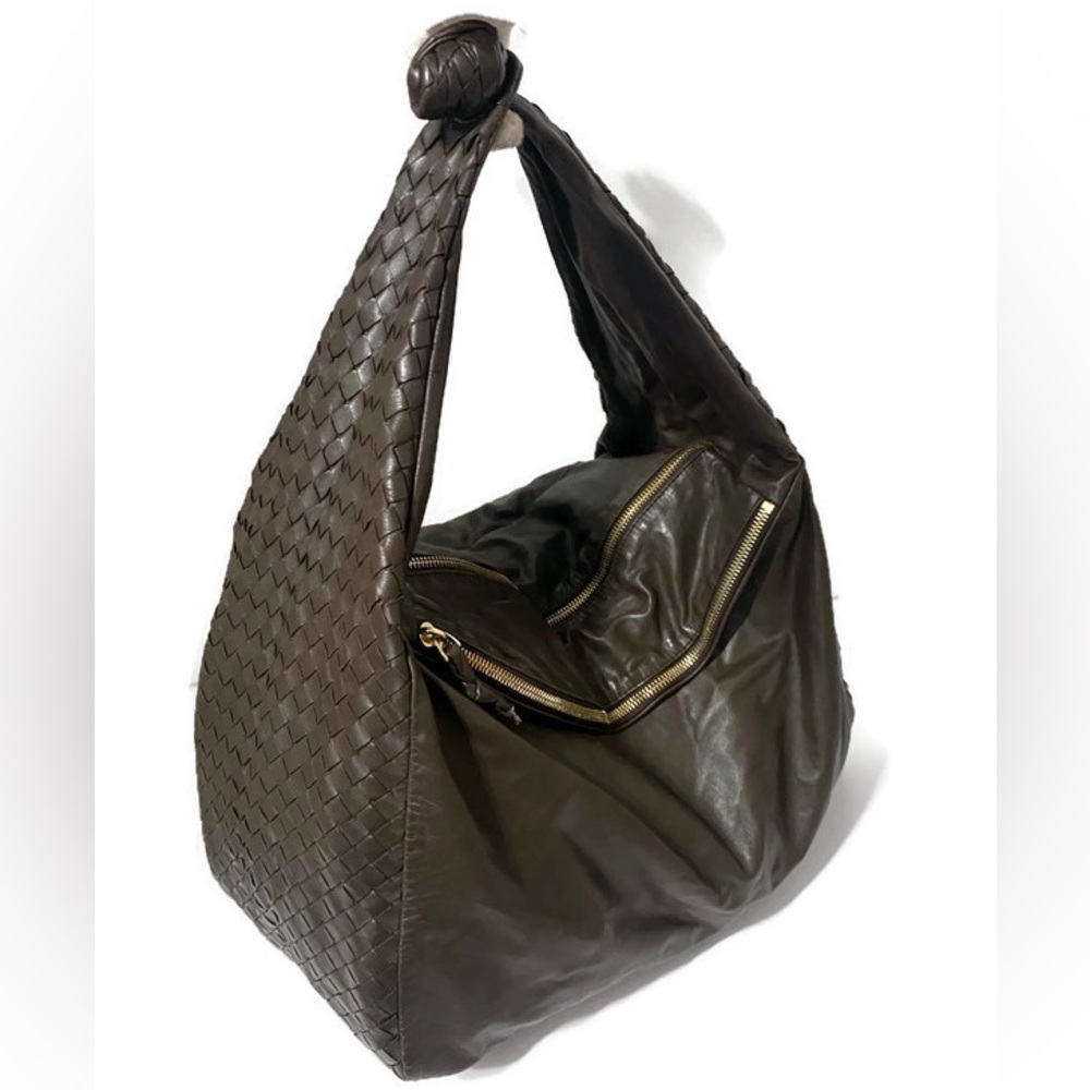 Bottega Veneta Brown Woven Shoulder Bag